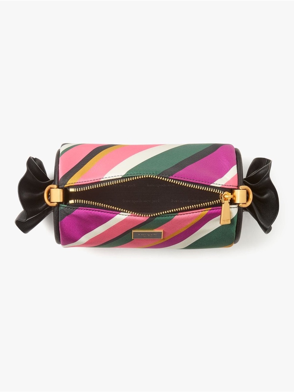 kate spade Sweet Treats Festive Multi Stripe Jacquard Small Barrel Bag - Picture 10 of 13